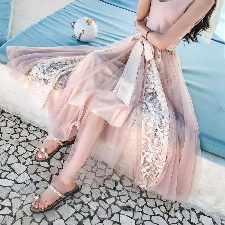 ロングスカート フレアスカート Aライン レース マキシスカート リゾート  ロング丈 シフォン シースルー シアーおうちコーデ (アパレル) |  | 16