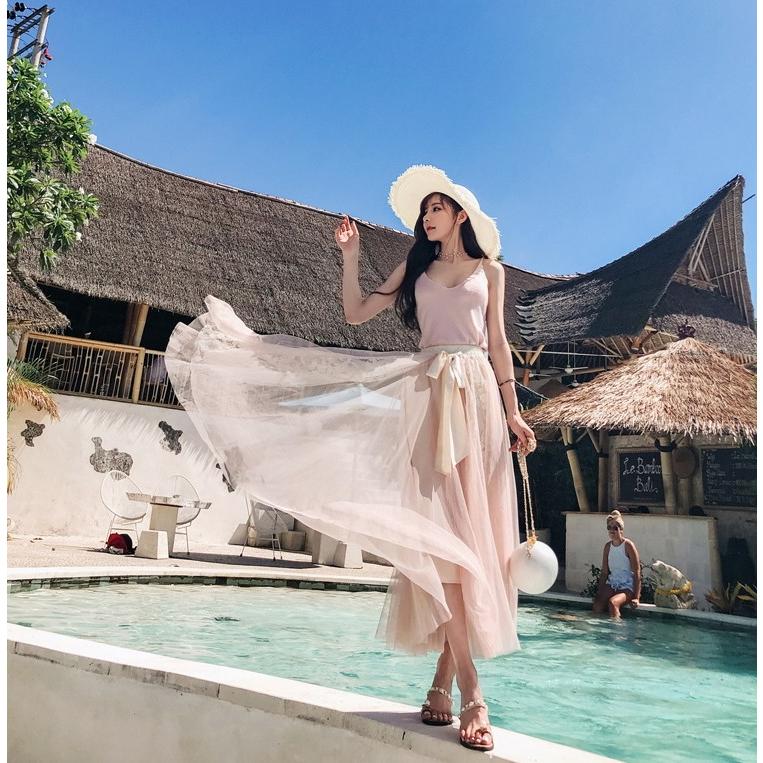 ロングスカート フレアスカート Aライン レース マキシスカート リゾート  ロング丈 シフォン シースルー シアーおうちコーデ (アパレル) |  | 09