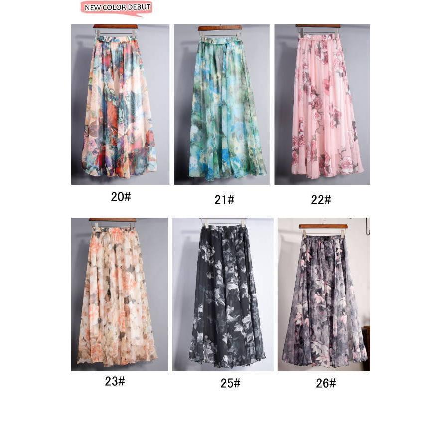 スカート マキシスカート ワンピース マキシ丈 フレア リゾート ロングスカート 花柄 レディース |  | 04