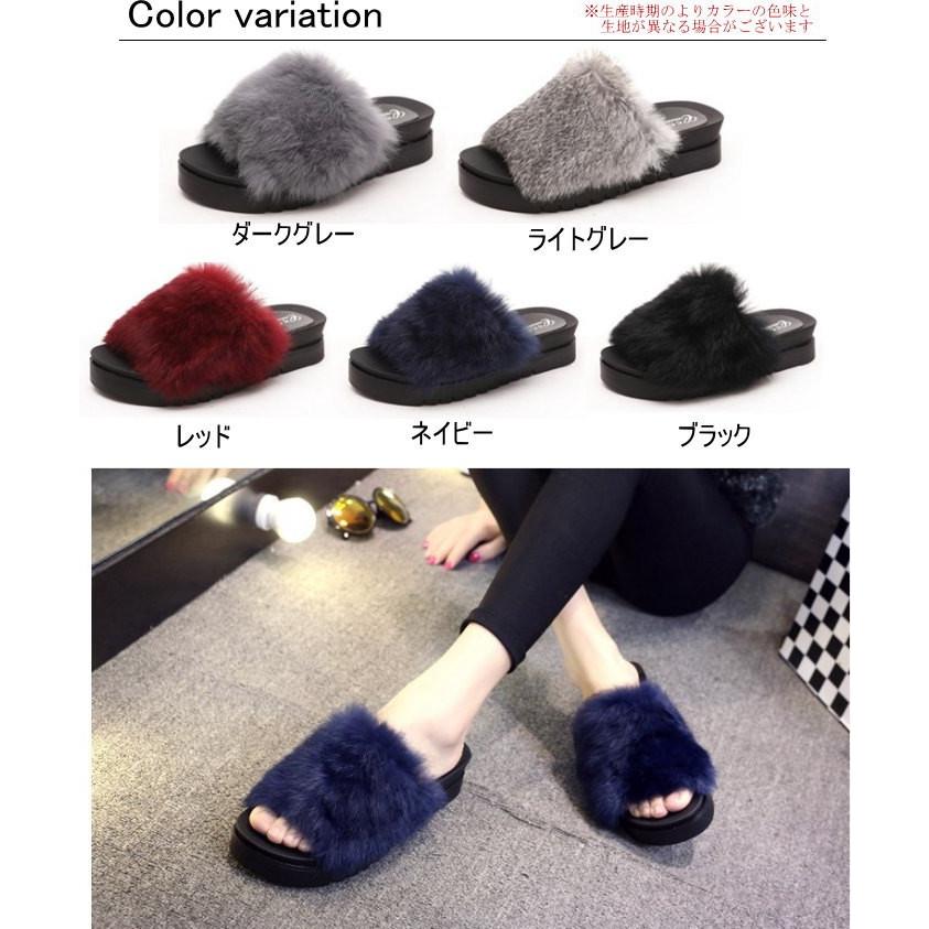 サンダル ファー付きサンダル  レディース   サンダル ファー ミュール シューズ シンプルサンダル 靴 全5色 |  | 01
