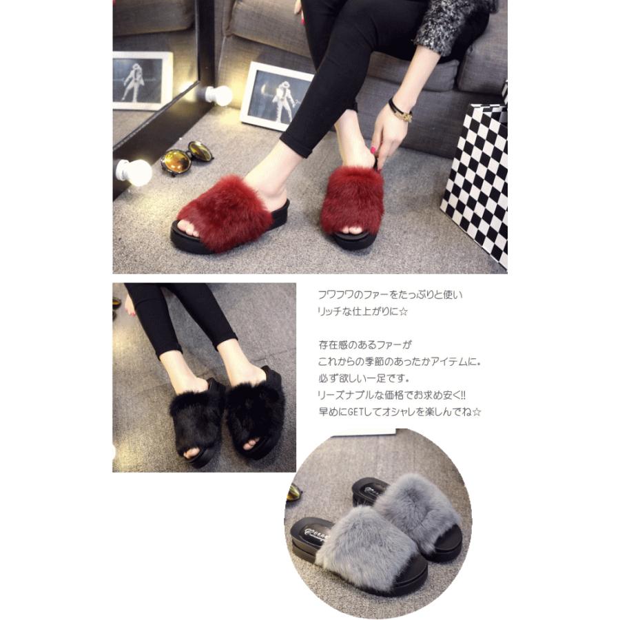 サンダル ファー付きサンダル  レディース   サンダル ファー ミュール シューズ シンプルサンダル 靴 全5色 |  | 02