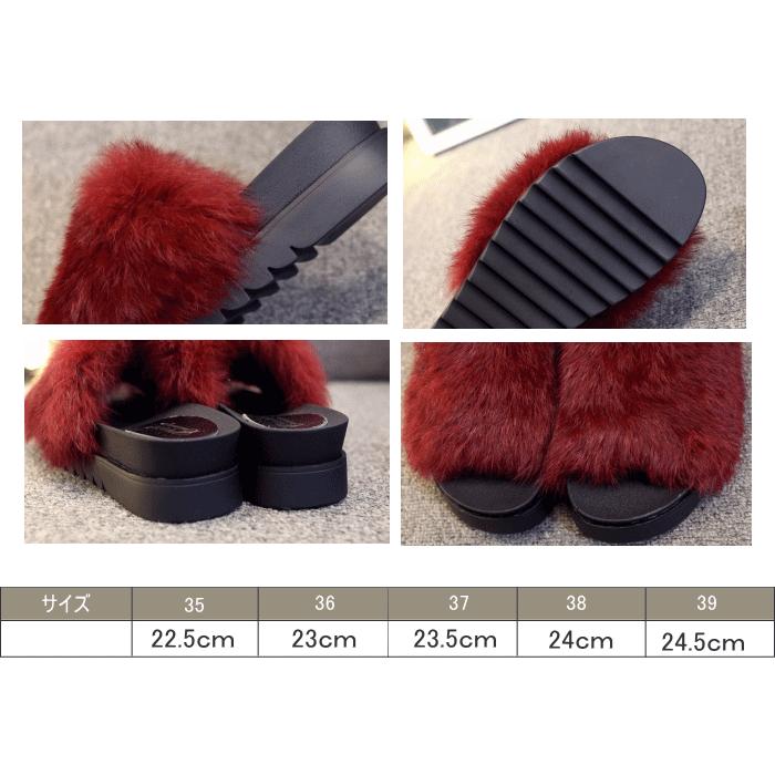 サンダル ファー付きサンダル  レディース   サンダル ファー ミュール シューズ シンプルサンダル 靴 全5色 |  | 03