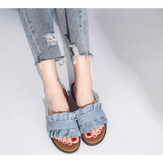 サンダル ペタコサンダル フリル ビーチサンダル 歩きやすい 靴 スリッパ  レディース(アパレル) |  | 03