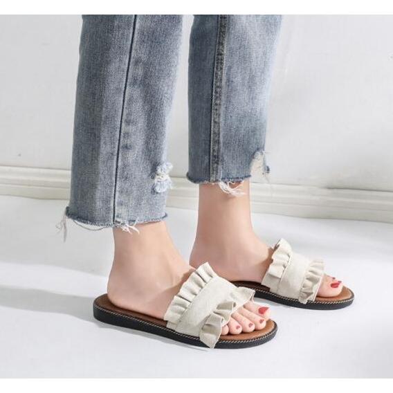 サンダル ペタコサンダル フリル ビーチサンダル 歩きやすい 靴 スリッパ  レディース(アパレル) |  | 05