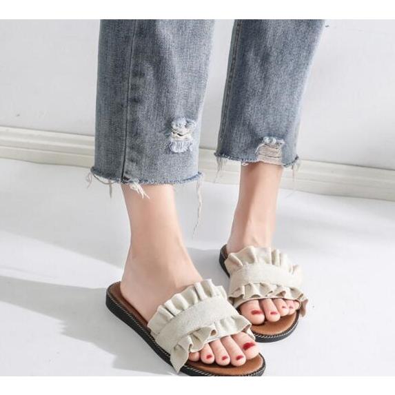 サンダル ペタコサンダル フリル ビーチサンダル 歩きやすい 靴 スリッパ  レディース(アパレル) |  | 06