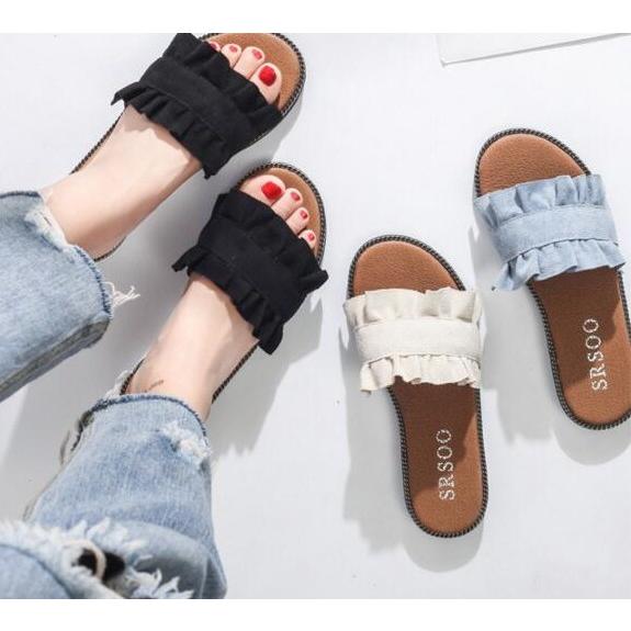 サンダル ペタコサンダル フリル ビーチサンダル 歩きやすい 靴 スリッパ  レディース(アパレル) |  | 07