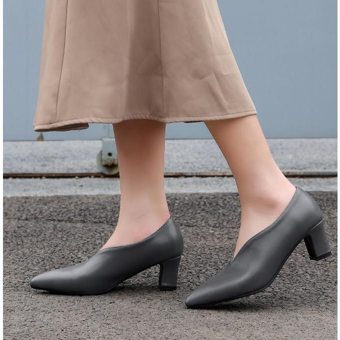靴 パンプス レディース チャンキーヒール ローヒール ポインテッドトゥ 走れる 痛くない 太ヒール 歩きやすい 美脚 |  | 13