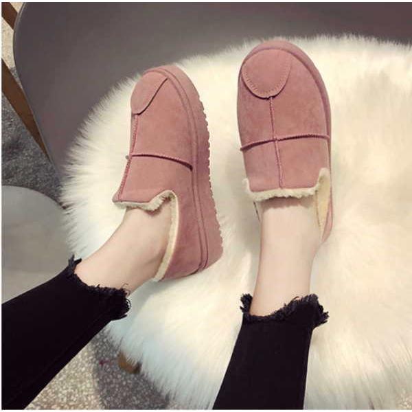 ムートンブーツ レディース ムートンブーツ スリッポン ローカット ファー ボア 歩きやすい スリッパ  便利 可愛い 室内 靴 秋 冬 |  | 01