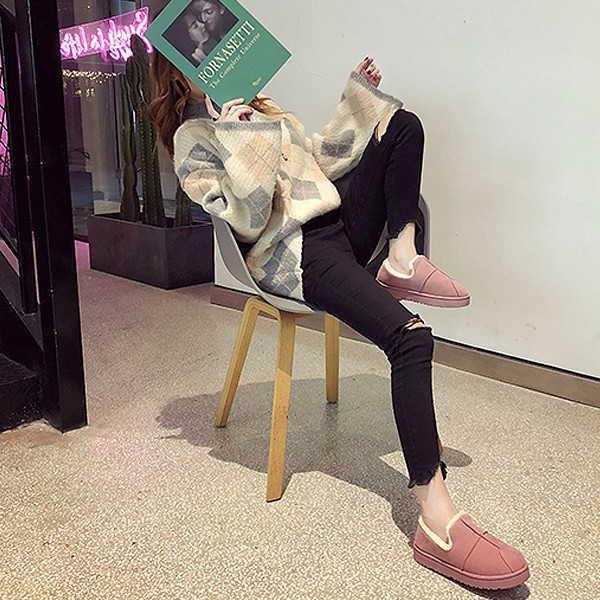 ムートンブーツ レディース ムートンブーツ スリッポン ローカット ファー ボア 歩きやすい スリッパ  便利 可愛い 室内 靴 秋 冬 |  | 03