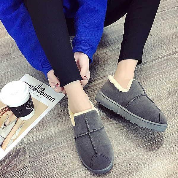 ムートンブーツ レディース ムートンブーツ スリッポン ローカット ファー ボア 歩きやすい スリッパ  便利 可愛い 室内 靴 秋 冬 |  | 09