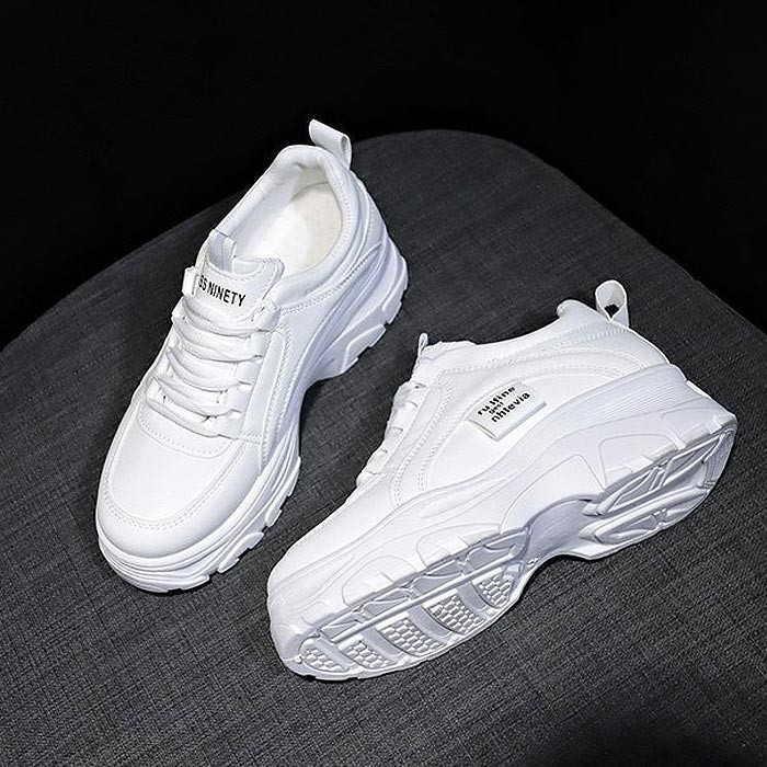 厚底スニーカー ダッドスニーカー ダッドシューズ レースアップ スニーカー 通学 通勤 カジュアル 履きやすい 歩きやすい  靴 |  | 03