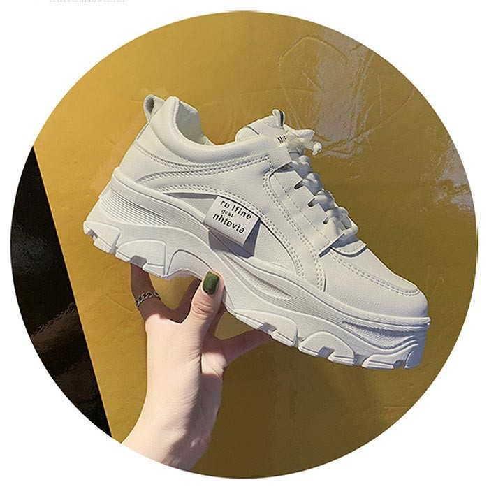 厚底スニーカー ダッドスニーカー ダッドシューズ レースアップ スニーカー 通学 通勤 カジュアル 履きやすい 歩きやすい  靴 |  | 06