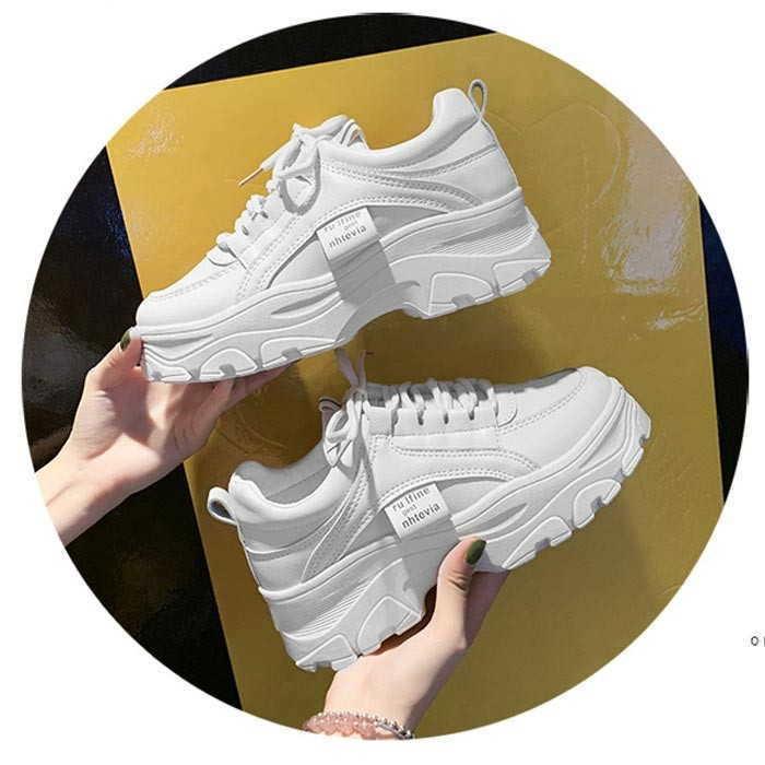 厚底スニーカー ダッドスニーカー ダッドシューズ レースアップ スニーカー 通学 通勤 カジュアル 履きやすい 歩きやすい  靴 |  | 07