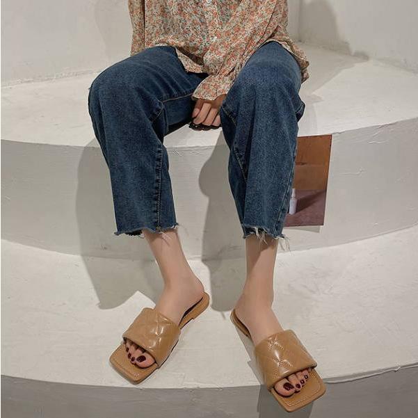 スクエアトゥ キルティング ミュールサンダル レディース スリッパ  カジュアル 歩きやすい 疲れない おしゃれ 可愛い 靴 シューズ |  | 03