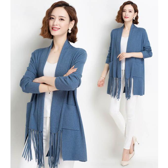 ニットカーディガン レディース ロングカーディガン トッパー  コーディガン ゆったり ニットカーデ ロング丈 羽織 |  | 01