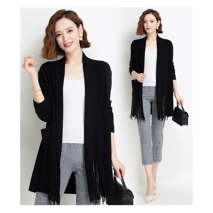 ニットカーディガン レディース ロングカーディガン トッパー  コーディガン ゆったり ニットカーデ ロング丈 羽織 |  | 03