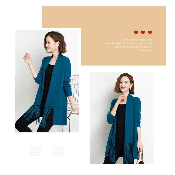 ニットカーディガン レディース ロングカーディガン トッパー  コーディガン ゆったり ニットカーデ ロング丈 羽織 |  | 06