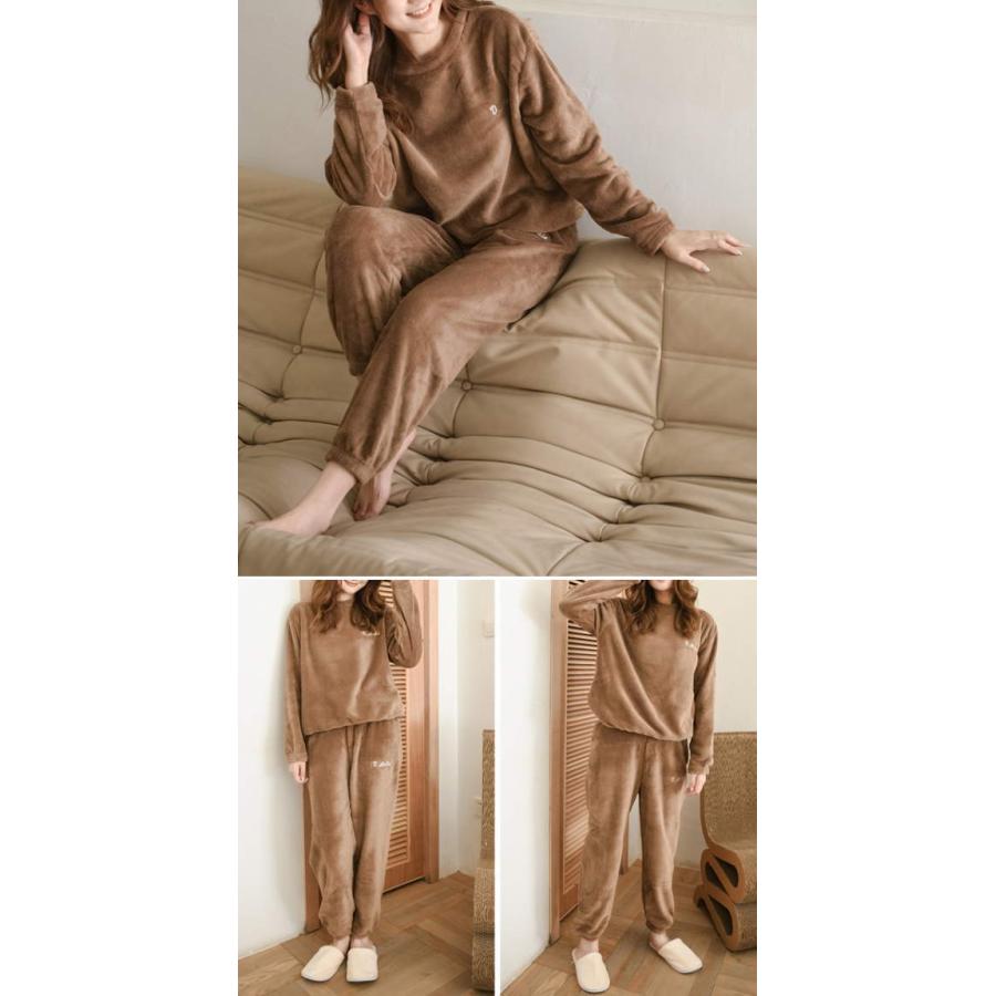 セットアップ レディース 上下セット モコモコ ボア 部屋着 パジャマ 長袖 カジュアル 2点セット 裏ボア 長ズボン |  | 11