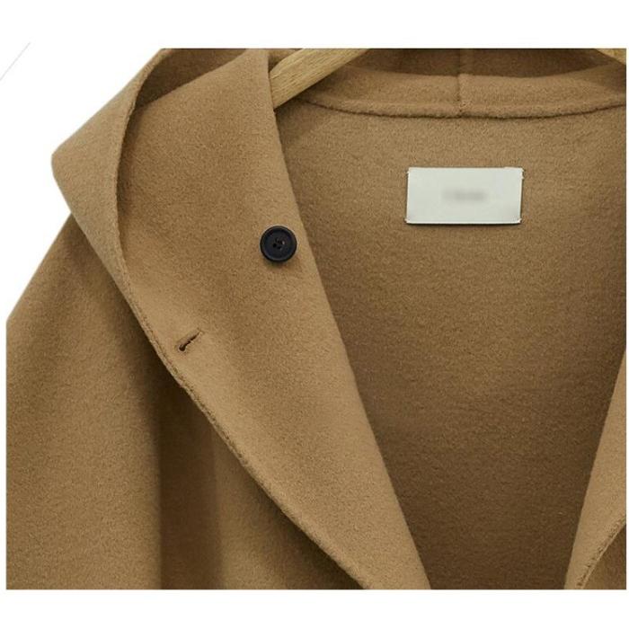 ポンチョ レディース ドロップショルダー フェルト ミディアム丈 コート ゆったり 無地 アウター 体型カバー |  | 07