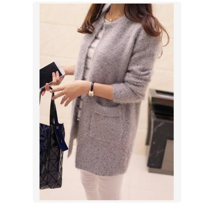 ニット カーディガン レディース ロング丈 ニットカーディガン 丸首 無地 長袖 |  | 11