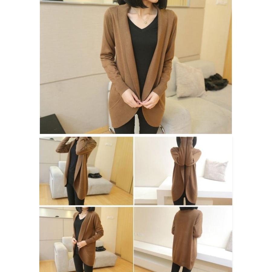 ロング カーディガン レディース ニット カーディガン ミドル丈 ドルマン袖 |  | 06