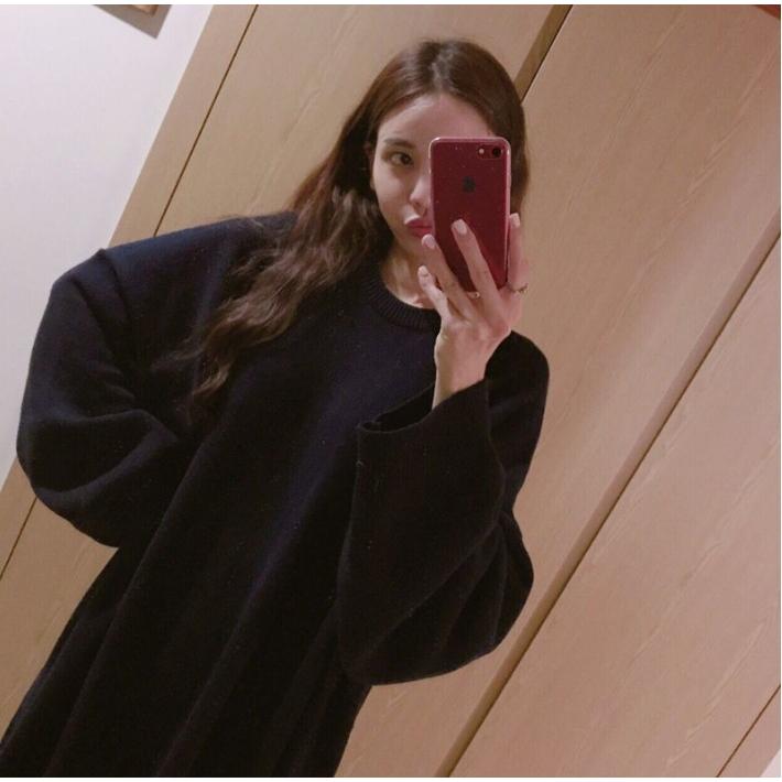 ニットワンピース ロング丈 マキシ丈ワンピース無地 ゆったり オーバーサイズ   レディース |  | 02