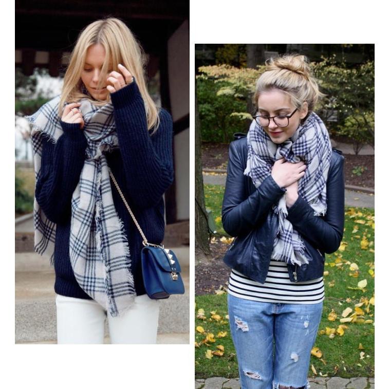 ストール チェック柄 大判 マフラー ショール レディース フリンジ |  | 04