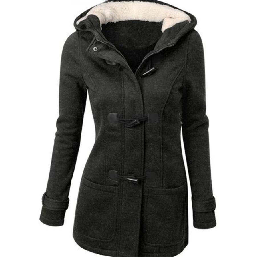 スウェットパーカー ダッフルコート 裏起毛 厚手 アウター 裏ボア コート ジャケット ライトアウター Aライン ロング丈 防寒 レディース卒業式 服 母 |  | 04