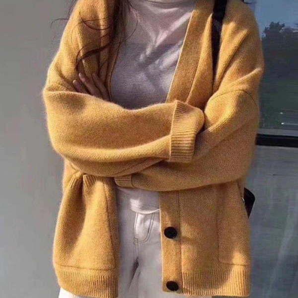 ニット カーディガン レディース ドロップショルダー ゆったり 体型カバー 長袖 コーディガン 秋冬  トップス |  | 04