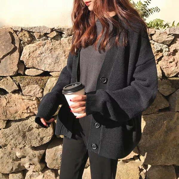 ニット カーディガン レディース ドロップショルダー ゆったり 体型カバー 長袖 コーディガン 秋冬  トップス |  | 06