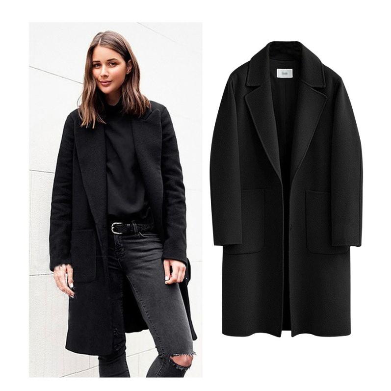 チェスターコート  レディーストレンチコート ロングコート フェルト ロング丈  無地 アウター 大きいサイズ |  | 01