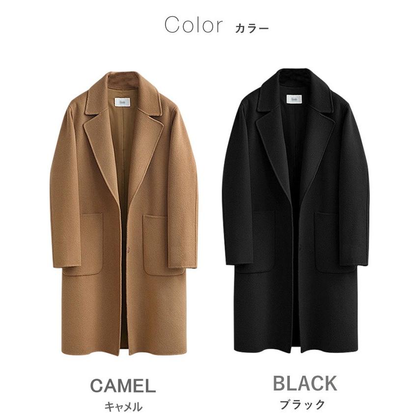 チェスターコート  レディーストレンチコート ロングコート フェルト ロング丈  無地 アウター 大きいサイズ |  | 06