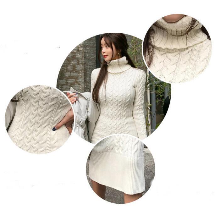 ニットワンピース レディース ロング ハイネック タイト マキシワンピース |  | 05