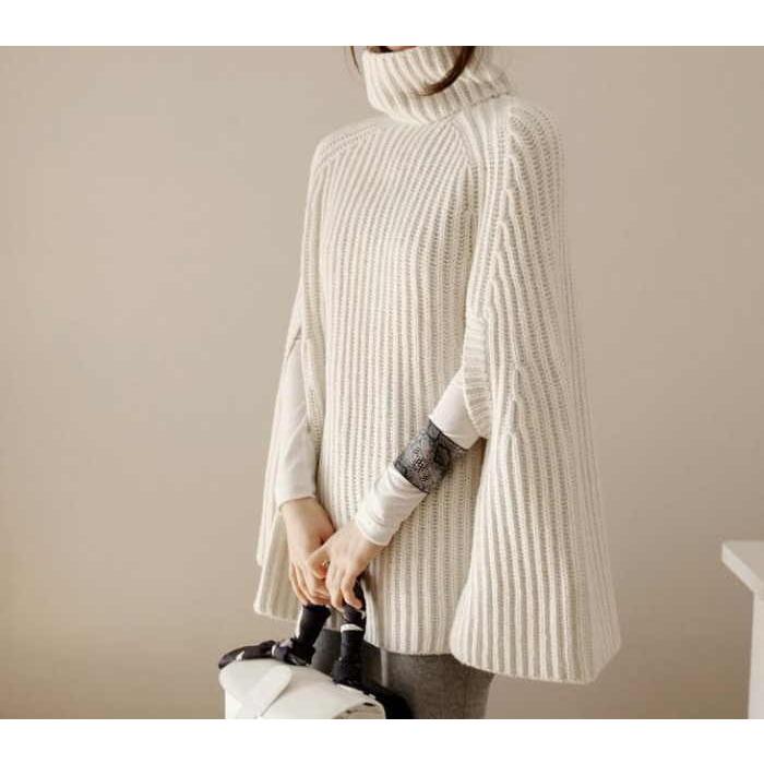 ポンチョ ニット トップス ニット ベスト マント ドルマンニット  レディース |  | 02