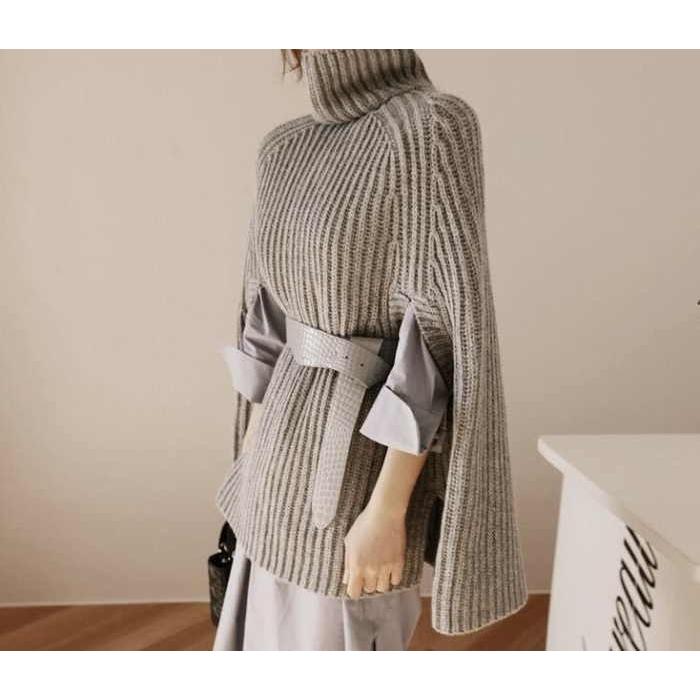 ポンチョ ニット トップス ニット ベスト マント ドルマンニット  レディース |  | 05