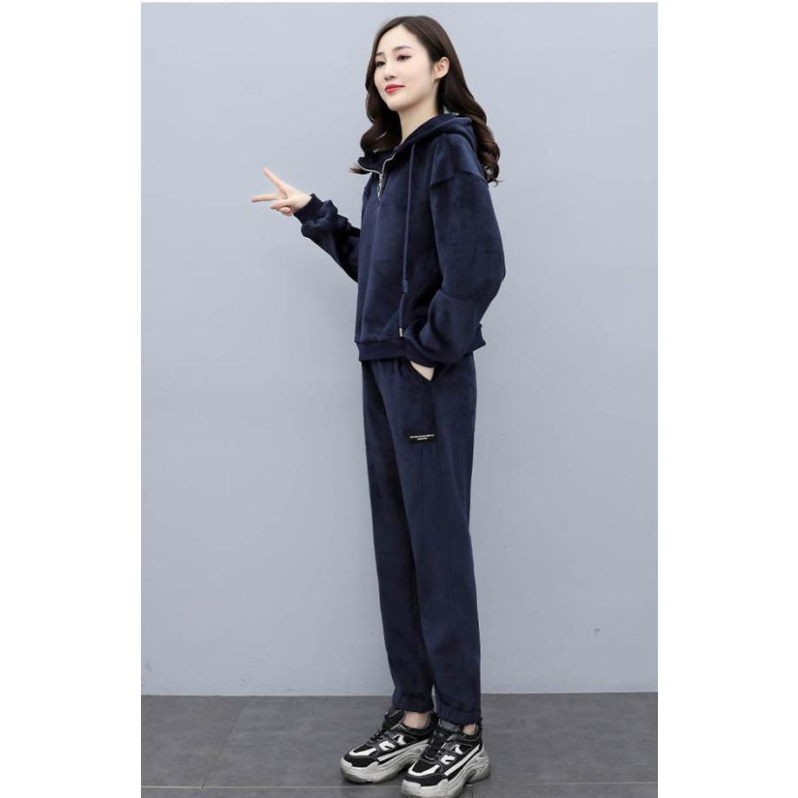 ルームウエア 裏起毛 上下セット レディース おしゃれ セットアップ ぺロア スウェット トレーナー 厚手  部屋着 パジャマ |  | 10