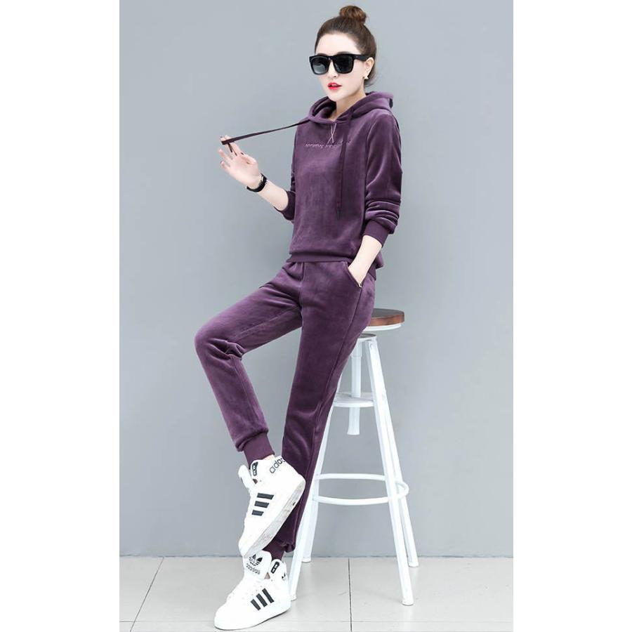 ルームウエア 裏起毛 上下セット レディース おしゃれ セットアップ ぺロア スウェット トレーナー 厚手  部屋着 パジャマ |  | 01