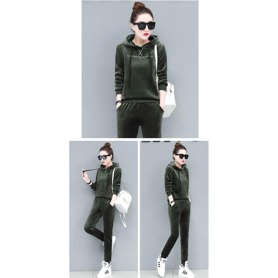 ルームウエア 裏起毛 上下セット レディース おしゃれ セットアップ ぺロア スウェット トレーナー 厚手  部屋着 パジャマ |  | 03