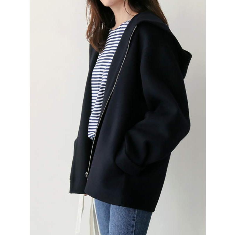 ショートコート レディース フード付き ウール風 ライクジャケット 長袖 防寒 ファッション アウター  フェイクウールコート ウインターコート 軽い(アパレル) |  | 03