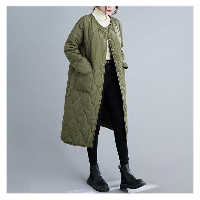 キルティング コート レディース ロング丈 中綿コート ジャケット アウター あたたかい  大きいサイズ S M L 軽い 温かい 軽量 おしゃれ  シルエット |  | 04