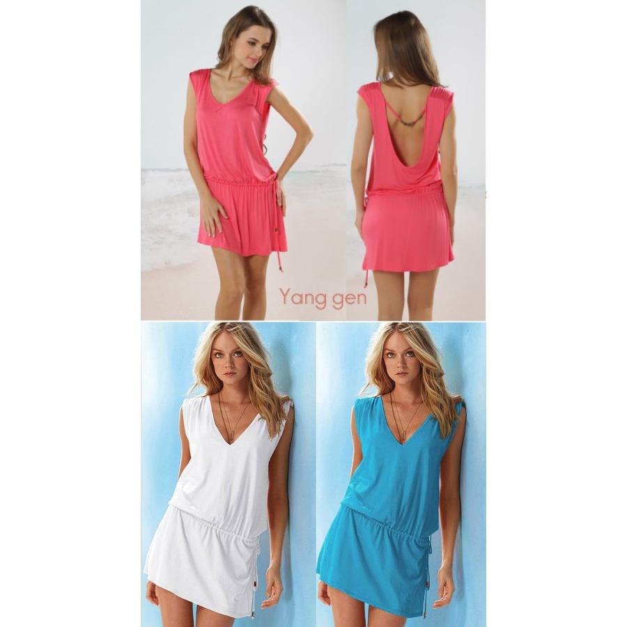 リゾート ワンピースシフォン マリン パレオ  ドルマン 体型カバー レディース |  | 02