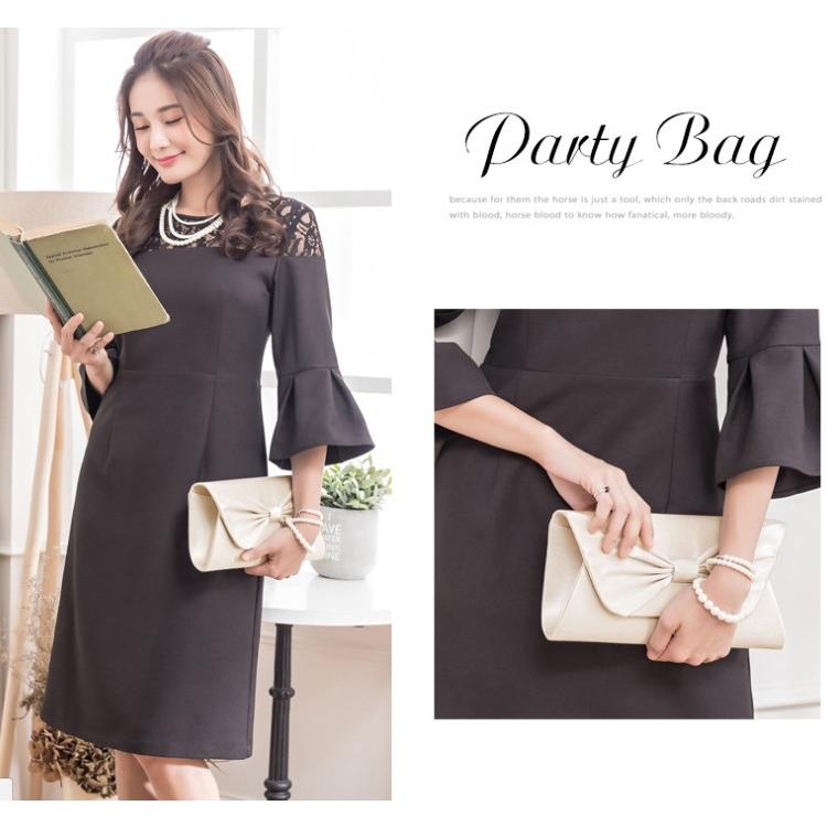 ハンドバッグ パーティーバッグ バッグ クラッチバッグ フォーマル リボン パール ビジュー レディース |  | 16