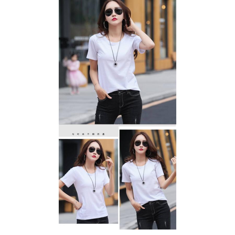 Tシャツ レディース 半袖 Vネック カットソー 半袖 ワンポイント |  | 02
