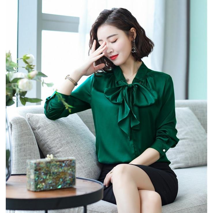 シャツ ブラウス レディース シフォン ボウタイ リボン 長袖 無地 トップス きれいめ tシャツ Tシャツ |  | 08