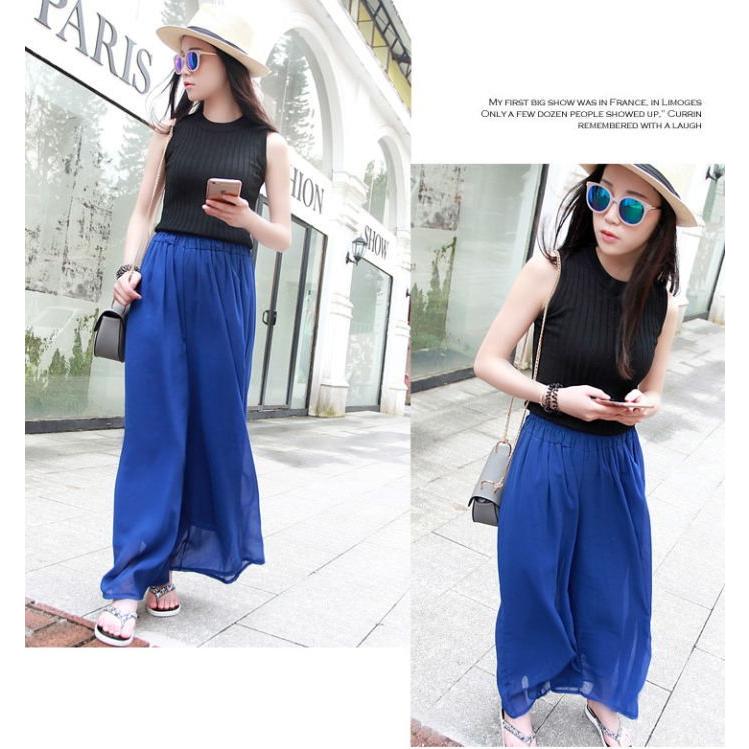 ワイドパンツ レディース スカンツ スカーチョ  ガウチョパンツ ロング丈スカート風 フレア |  | 10