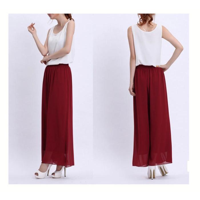 ワイドパンツ レディース スカンツ スカーチョ  ガウチョパンツ ロング丈スカート風 フレア |  | 11