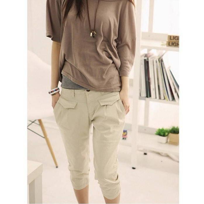 クロップドパンツ カーゴパンツ レディース チノパン ミリタリーパンツ 7分丈 ボトムス パンツ ベルト |  | 15