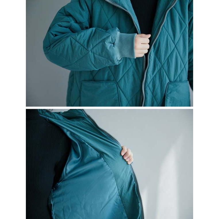 キルティング コート レディース 中綿コート ロングコートフード