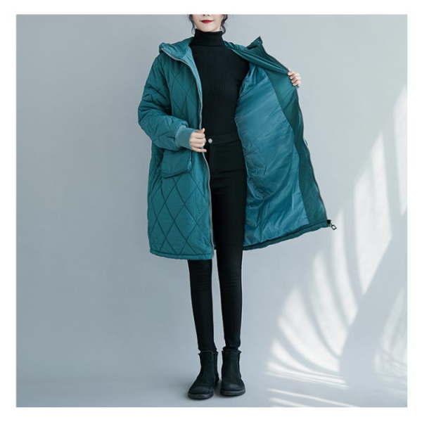 キルティング コート レディース 中綿コート ロングコートフード