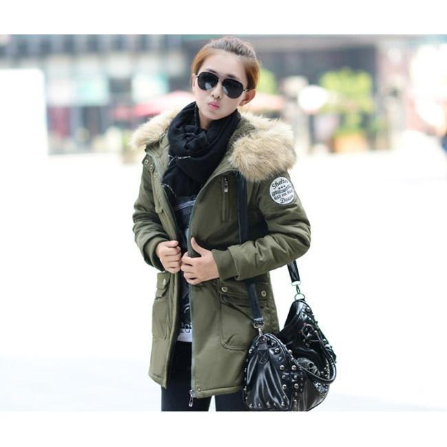 モッズコート レディース ミリタリーコート フェイクファー 裏起毛  